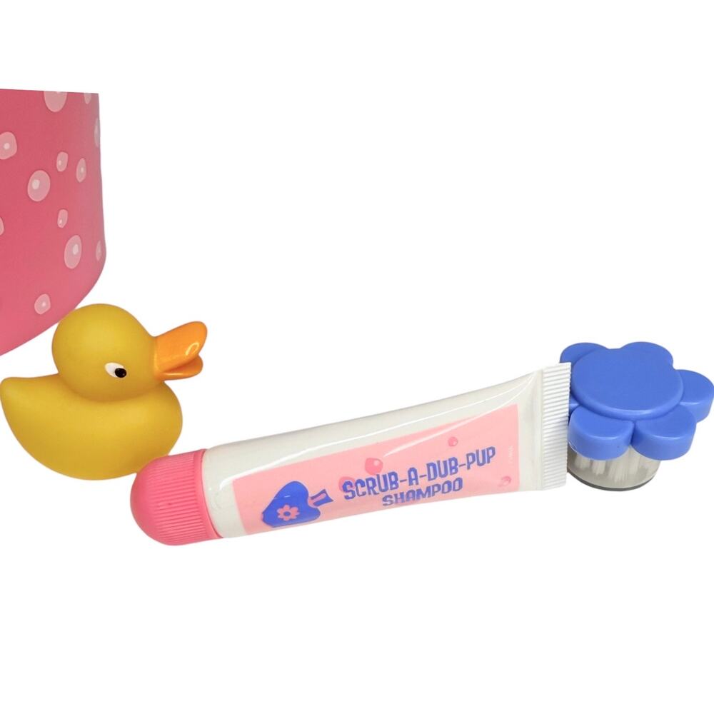 American Girl Coconut Spa Accessories Bath Tub Duck Toy Towel Shampoo Brush Box - Picture 6 of 8